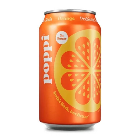poppi Orange Prebiotic Soda, 12 fl oz, 1 Pack Can | Walmart (US)