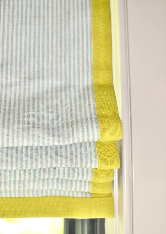 Classic Flat Banded Roman Shade | Etsy | Etsy (US)