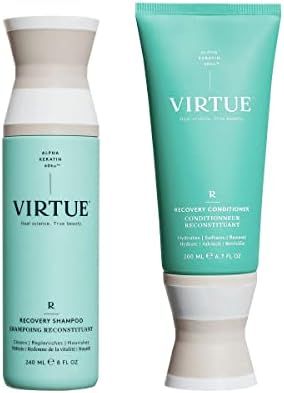 VIRTUE Recovery Shampoo & Conditioner Set | Full Size | Alpha Keratin Repairs Dry, Damaged Hair |... | Amazon (US)