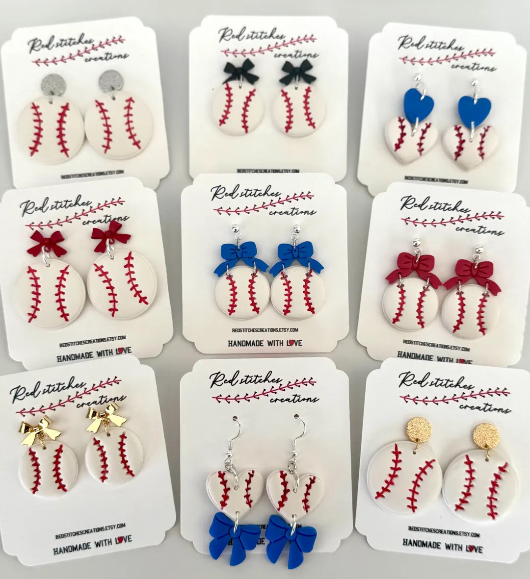 Baseball Earrings, Polymer Clay Jewelry - Etsy | Etsy (Global)