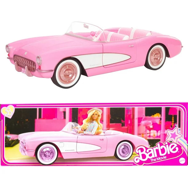 Barbie The Movie Collectible Car, Pink Corvette Convertible | Walmart (US)