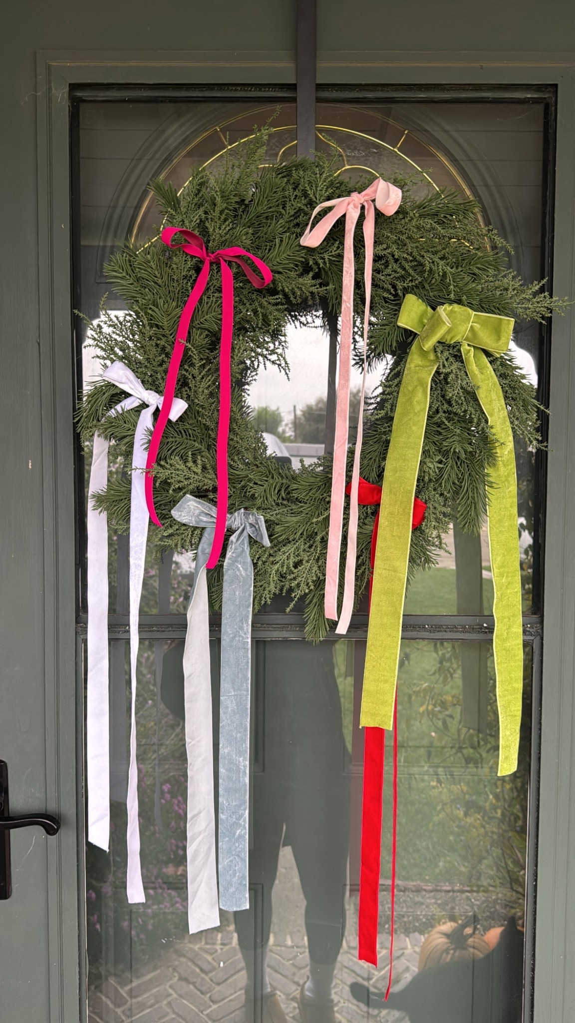 Bow wreath from Walmart! 

#LTKHoliday #LTKHome