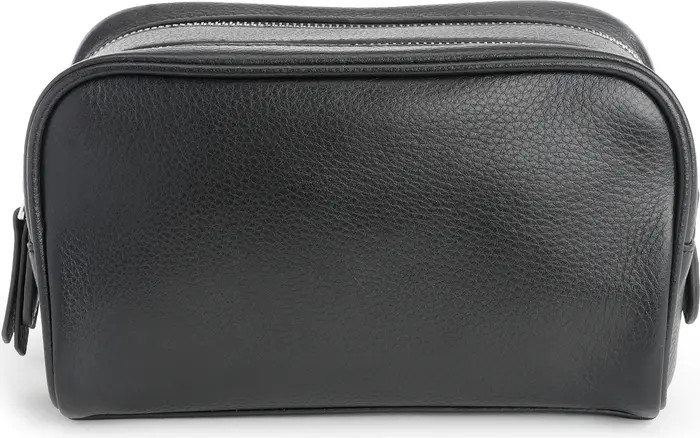Double Zip Leather Toiletry Bag | Nordstrom