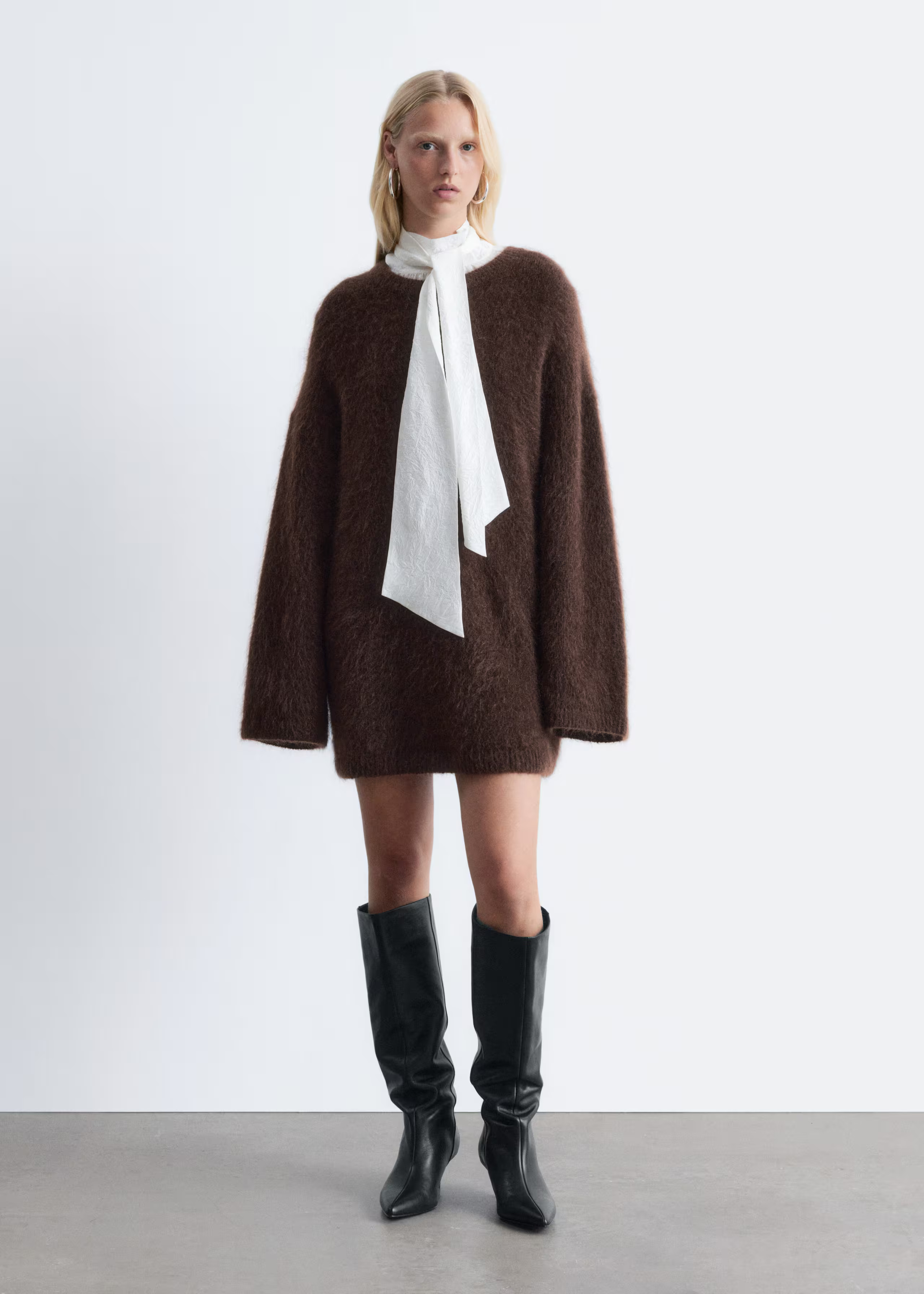 Kitten Heel Leather Knee Boots | & Other Stories UK