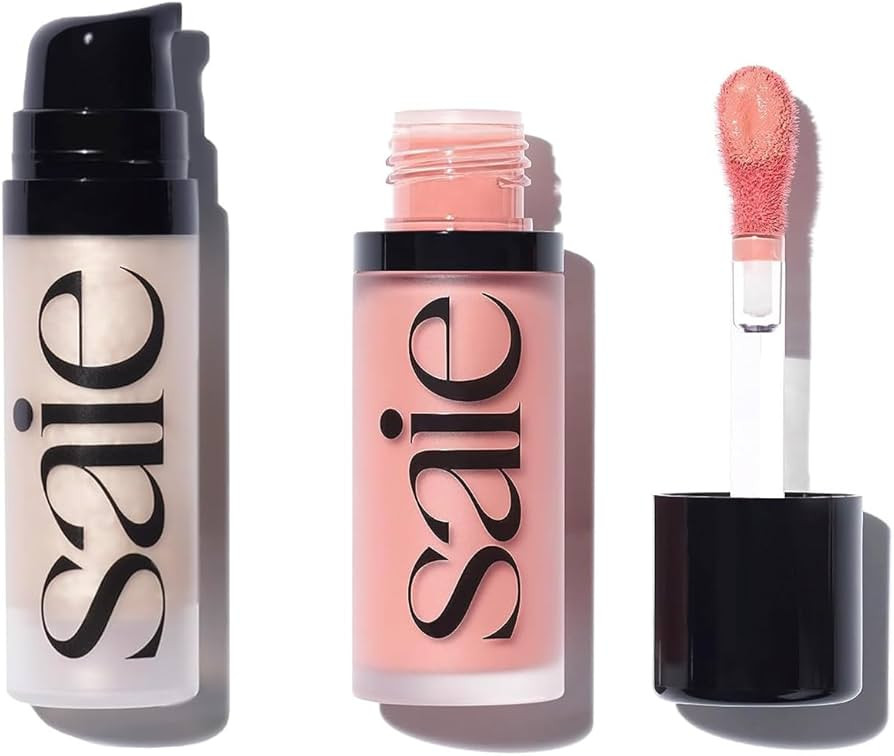 Saie Mini Glowy Super Gel Lightweight llluminator & Makeup Primer - Starglow (0.5 oz) + Dew Blush... | Amazon (US)