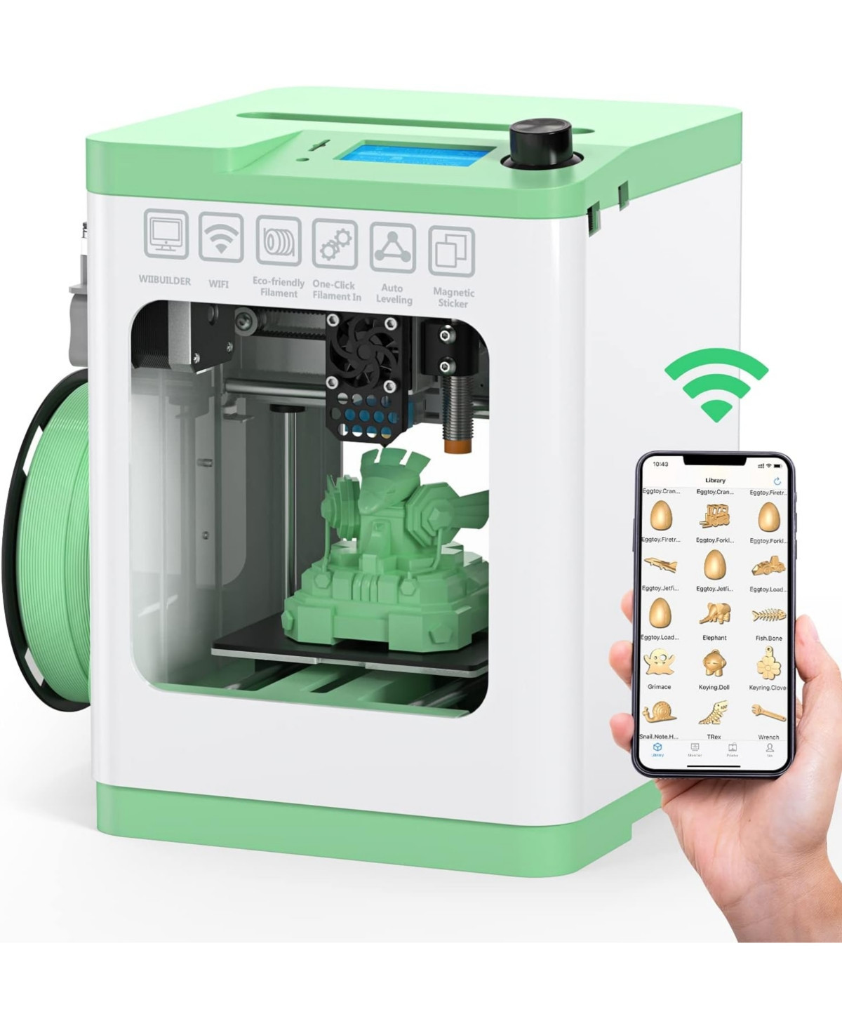 Zachvo Mini 3D Printer for Kids & Beginners, Auto-Leveling, WiFi & App Control, Heated Bed, Quiet Operation | Macy's