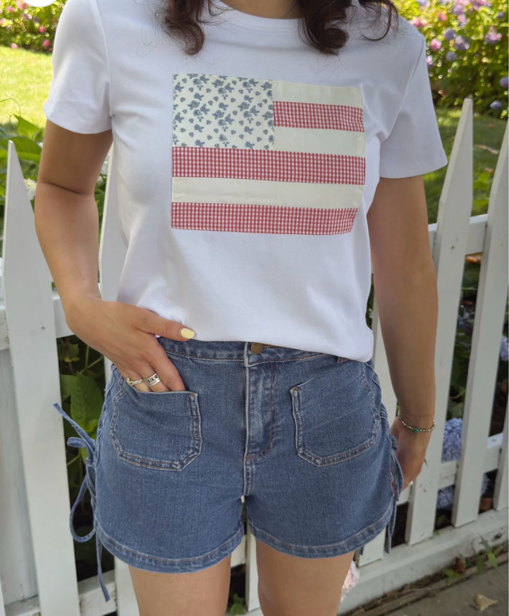 Stars, stripes, and soft style 🇺🇸 This quilted American flag white tee brings a cozy twist to a classic look—perfect for patriotic days and laid-back summer vibes in the Hamptons. 

#LTKSeasonal #LTKStyleTip #LTKTravel