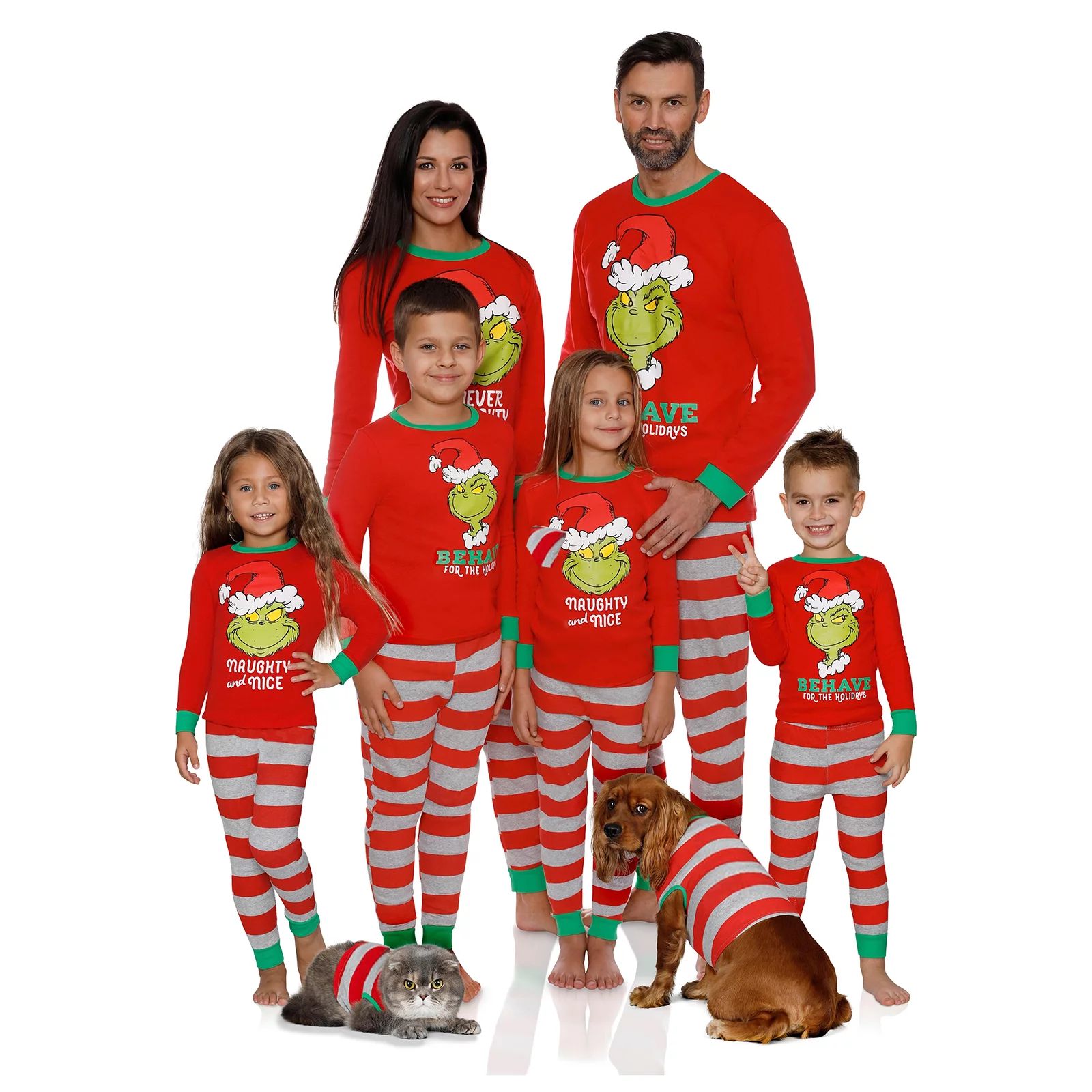 2021 Christmas Family Matching Outfits Xmas 2PCS Red Grinch Elf Holiday Sleepwear PJs for Adults ... | Walmart (US)