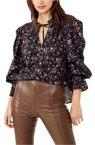 Free People Meant To Be Floral Cotton Blouse | Nordstrom