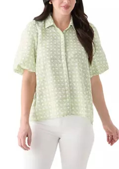 Crown & Ivy™ Women's Bubble Sleeve Shirt | Belk