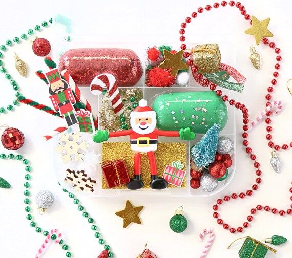 Santa Christmas Play Dough Kit Christmas Sensory Bin Santa | Etsy | Etsy (US)