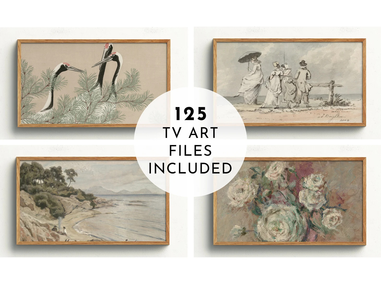 Frame TV Art Set Warm Vintage Paintings Mega Bundle 125 Files Included Vintage Frame TV Art Frame... | Etsy (US)