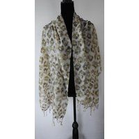 Quality Cashmere & Wool Animal Print Leopard Shawl Scarf Wrap Pashmina in Beige Khaki | Etsy (CAD)