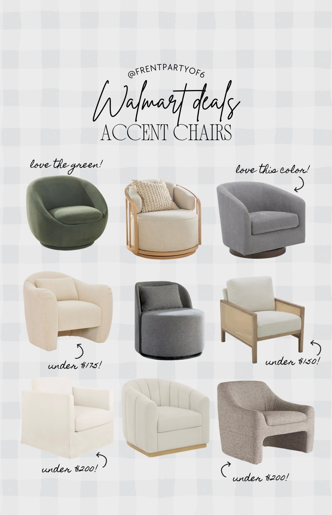 Walmart deals on accent chairs! Most are under $200 🤯😍

#LTKSaleAlert #LTKHome