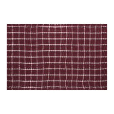 My Texas House Red Holiday Plaid Indoor/Outdoor Layering Rug, 38" x 58" | Walmart (US)