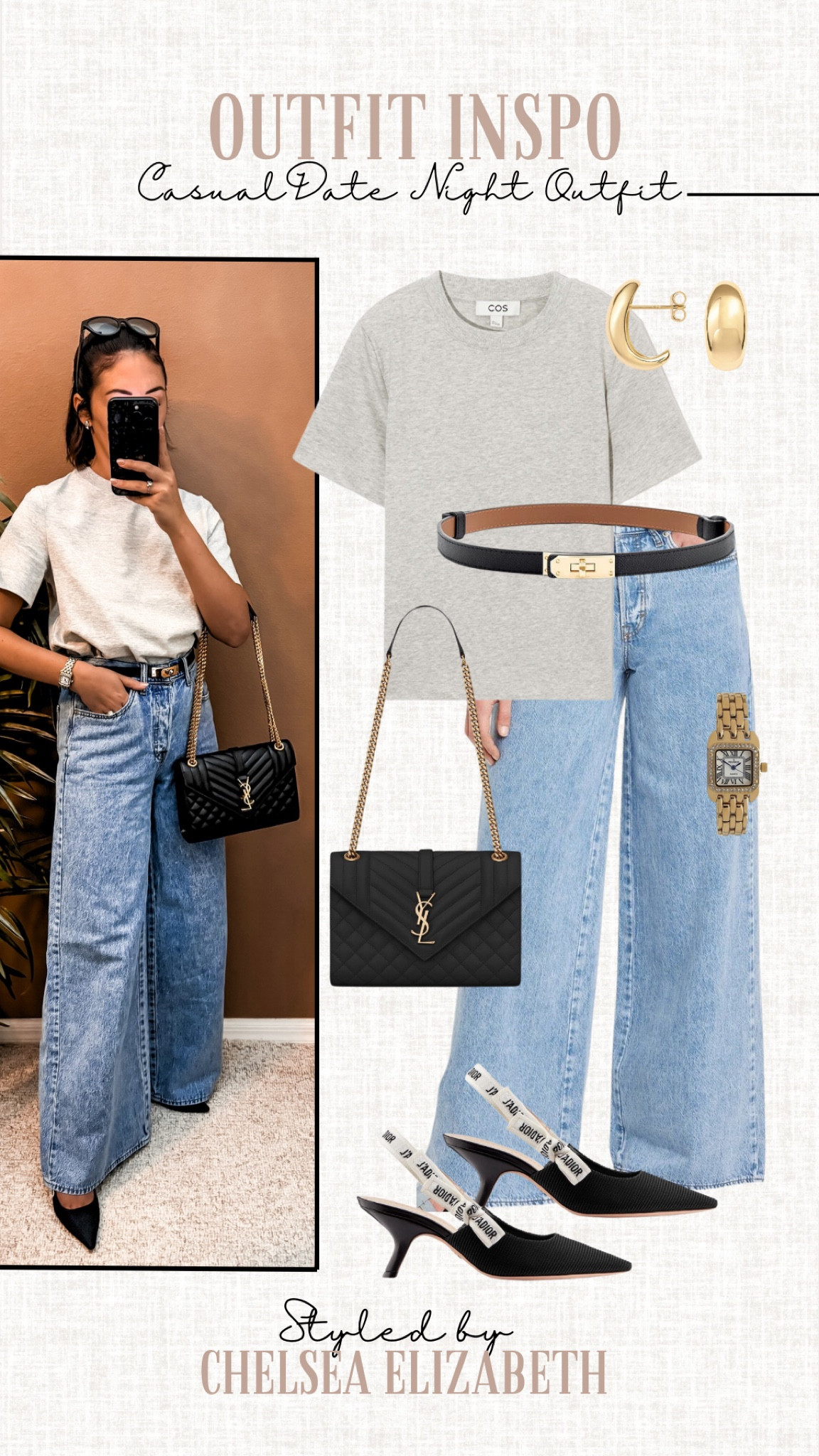 Old Money Fall Outfit 

🩶 Reviews on all products! 
• COS crewneck grey t- shirt - S
• Target Wide leg jeans | mid rise jeans | light wash jeans - 2
• Hermes designer inspired womens leather belt 
• Saint Laurent designer quilted bag
• Dior black slingback pumps - 75

Classy Fall Outfit | Fall Neutrals | Fall Chic | Chic Fall Outfits | Fall Outfits Petite | Fall Outfits Women | Fall Capsule Wardrobe | Fall Going Out Outfits | Fall Casual Outfits | Fall Vacation Outfits | Fall Outfits | Fall Fashion | Fall Style | Fall OOTD | Fall Looks | Fall Outfit Ideas | Fall Outfit Inspo | old money looks | old money aesthetic | old money fashion | old money style | old money outfits | old money style women | old money | old money fall | neutral outfit | neutral fall outfit | neutral style | classic style | classic outfits | chic outfits | chic fall outfits | chic style | casual chic | quiet luxury | french style | french fashion | french girl style | Parisian chic | Parisian style | minimalist | minimalist fashion | capsule wardrobe | capsule wardrobe fall | petite outfits 

#LTKSeasonal #LTKItBag #LTKShoeCrush

#LTKOver40 #LTKFindsUnder100 #LTKStyleTip