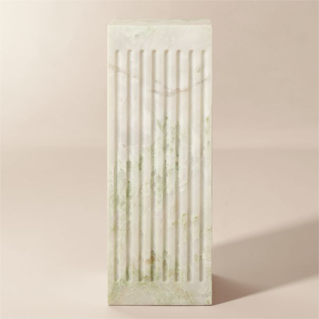 Albi White Marble Side Table | CB2