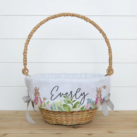 Flopsy Personalized Easter Basket Liner  Peter Rabbit Easter | Etsy | Etsy (US)