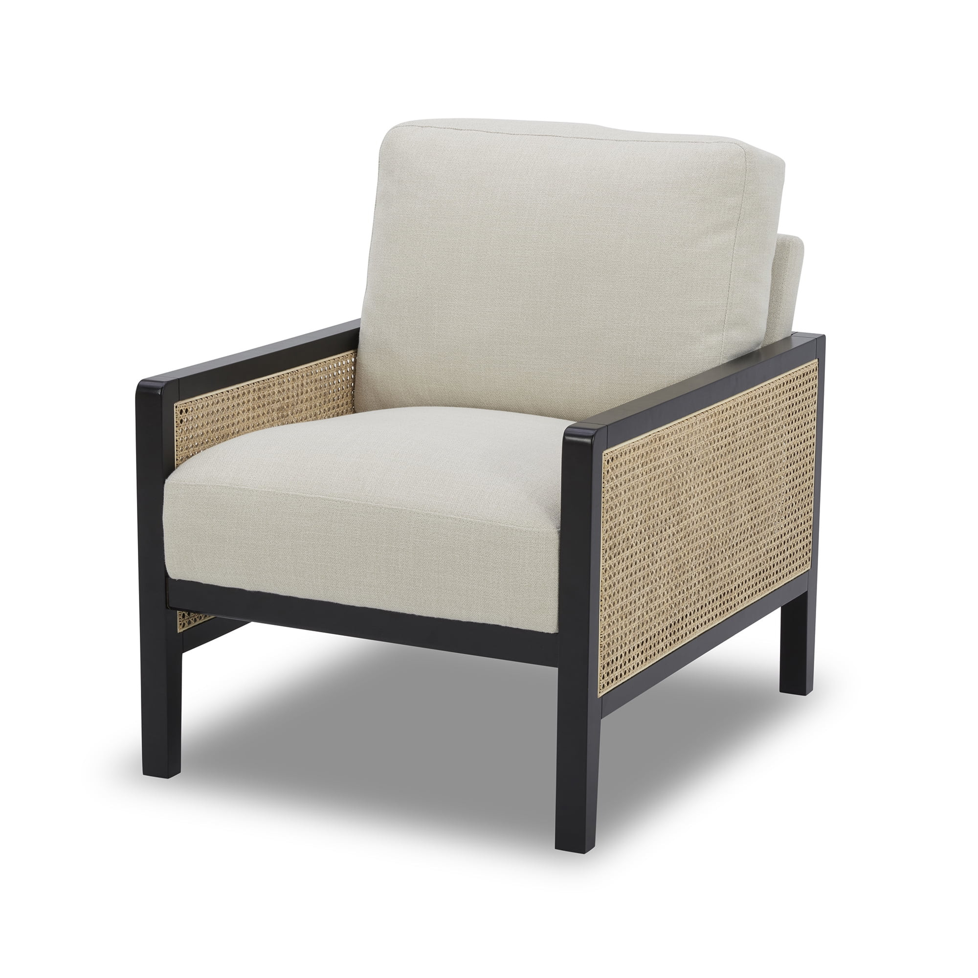Better Homes & Gardens Springwood Caning Accent Chair, Charcoal Finish | Walmart (US)