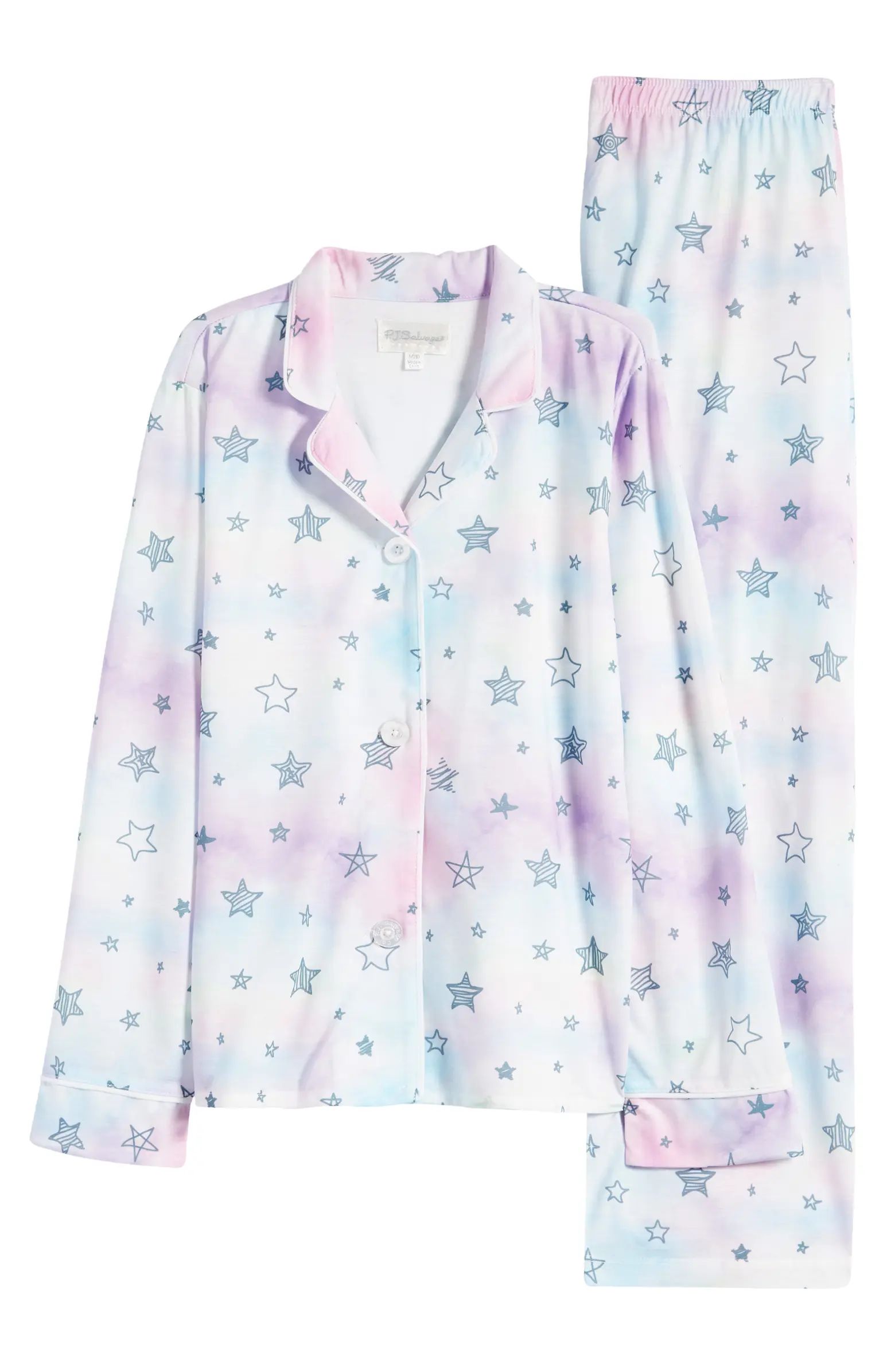 Kids' Relaxed Fit Print Jersey Pajamas | Nordstrom