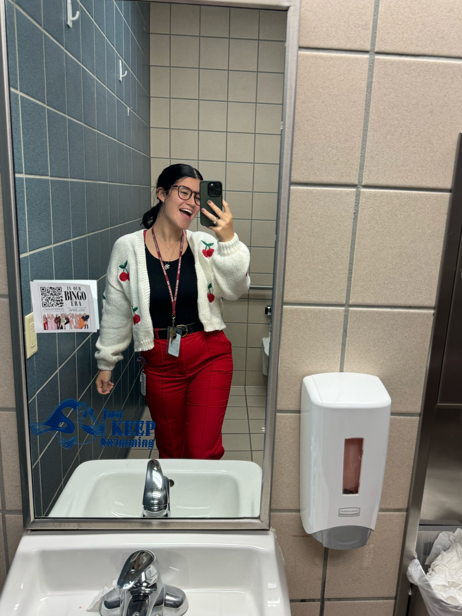 Cherry🤩🍒 
One of my favorite teacher outfits!! I absolutely love these pants and this sweater!!

#LTKStyleTip #LTKFindsUnder50