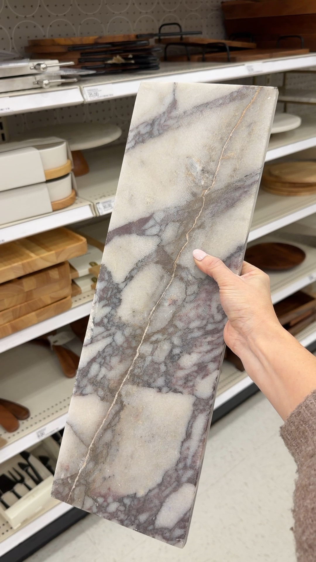 STUNNING marble tray 18x6in. at Target!  
This thing is heavy and was actually really hard to hold up for a video 😅

Would be beautiful styled on a kitchen counter or to pull out for serving/hosting 😍



#LTKHome