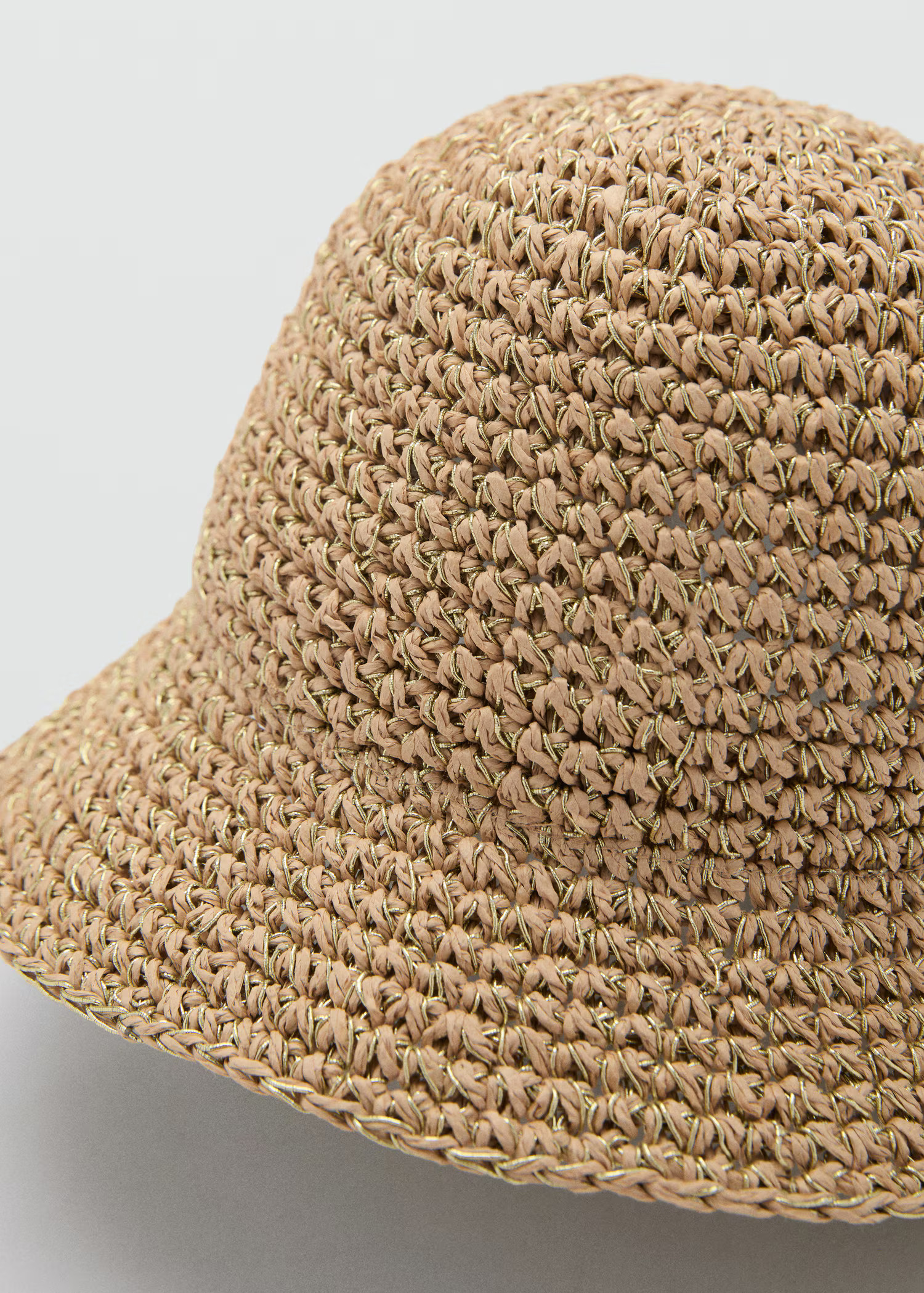 Lurex straw bucket hat - Women | MANGO USA | Mango (US/MX/AU)