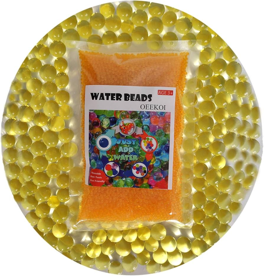 OEEKOI Gold Water Beads, 200 Gram Vase Fillers Gel Jelly Water Beads for Kids Sensory Playing, Pe... | Amazon (US)
