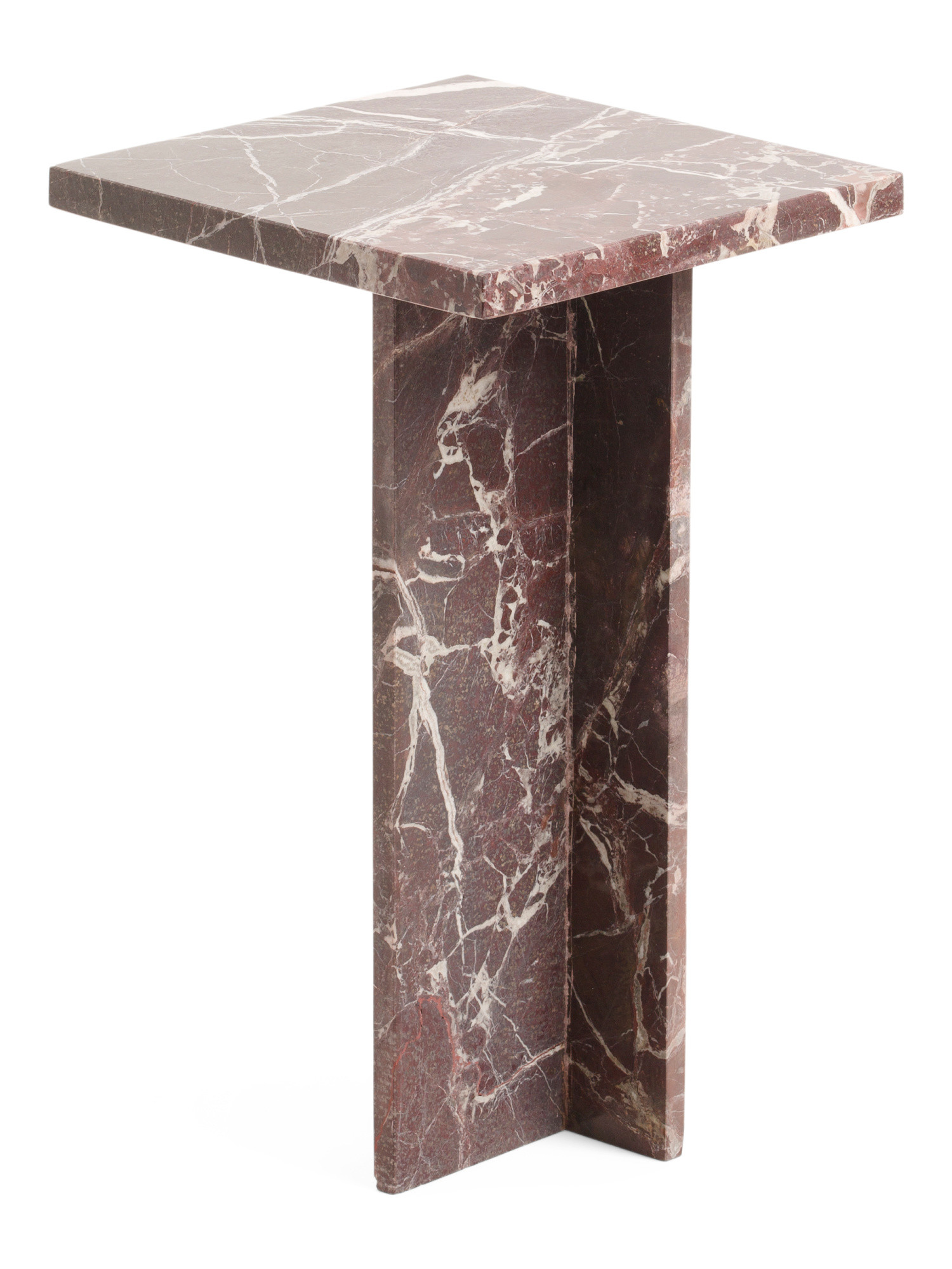 24in Solid Marble Square Side Table | Marshalls