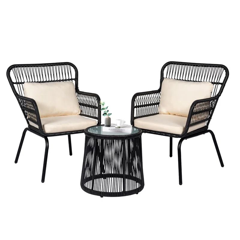 Dawna 2 - Person Outdoor Seating Group with Cushions | Wayfair North America