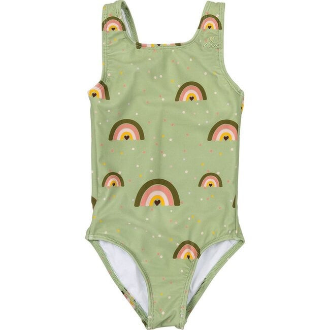 Seaesta Surf | Girls Sea Arches Kids Swimsuit, Seaweed (Green, Size 9Y) | Maisonette | Maisonette
