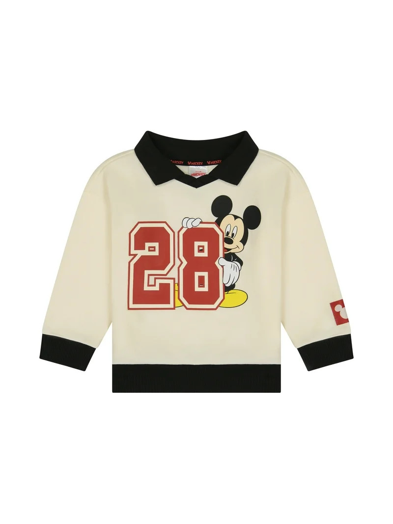 Mickey Mouse Toddler Boy Long Sleeve Rugby Shirt, Sizes 12M-5T | Walmart (US)