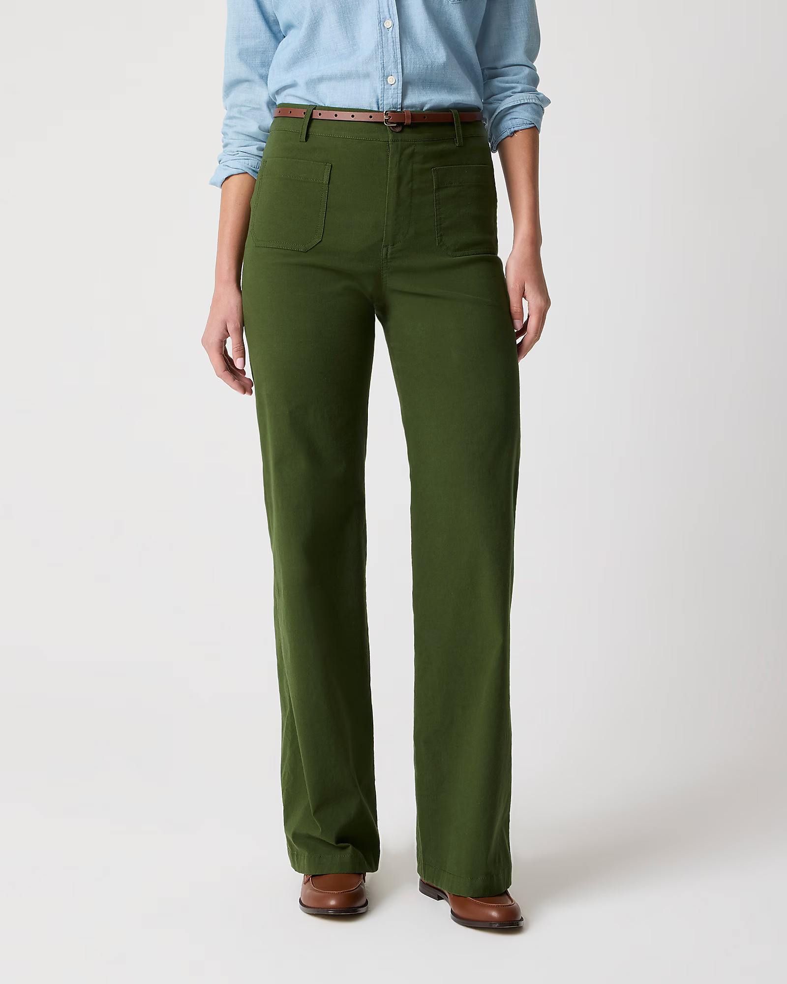 Lizzie high-rise patch-pocket wide-leg pant | J.Crew Factory