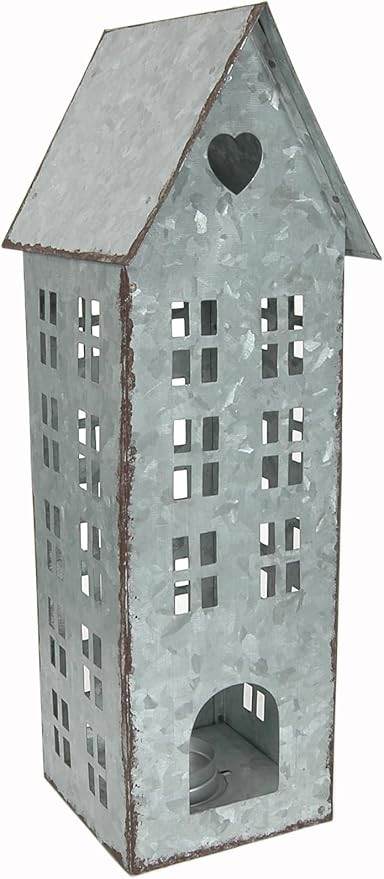 Tabletop Farmhouse Decor, Tin Houses, Christmas Display Village House 14 Inch Height X 5.25 Inch ... | Amazon (US)