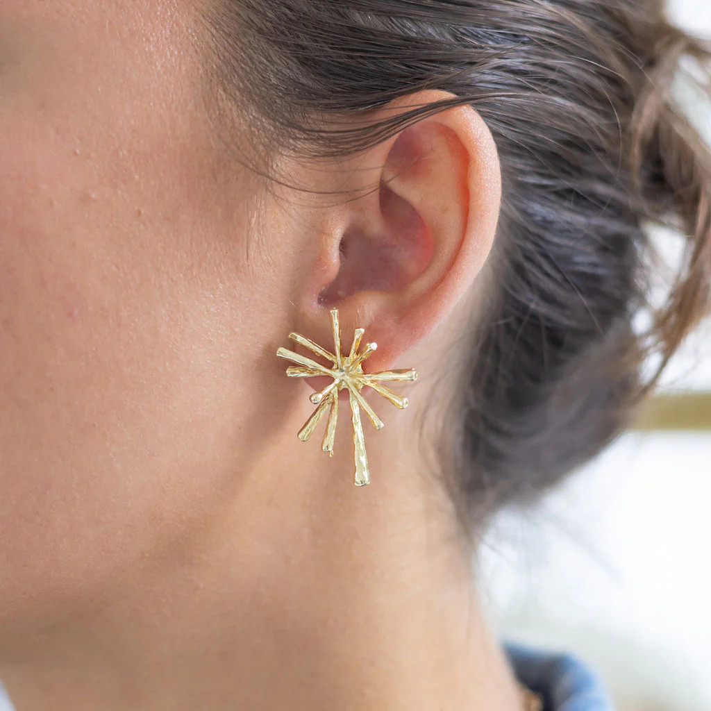 Starburst Gold Studs | Erin McDermott Jewelry