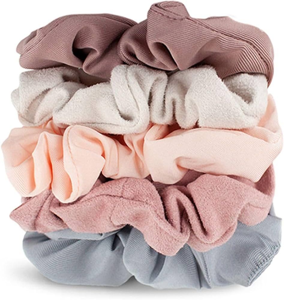 Kitsch Scrunchies for Women's Hair - Matte Hair Scrunchies | Large Hair Ties for Women | Hair Tie... | Amazon (US)
