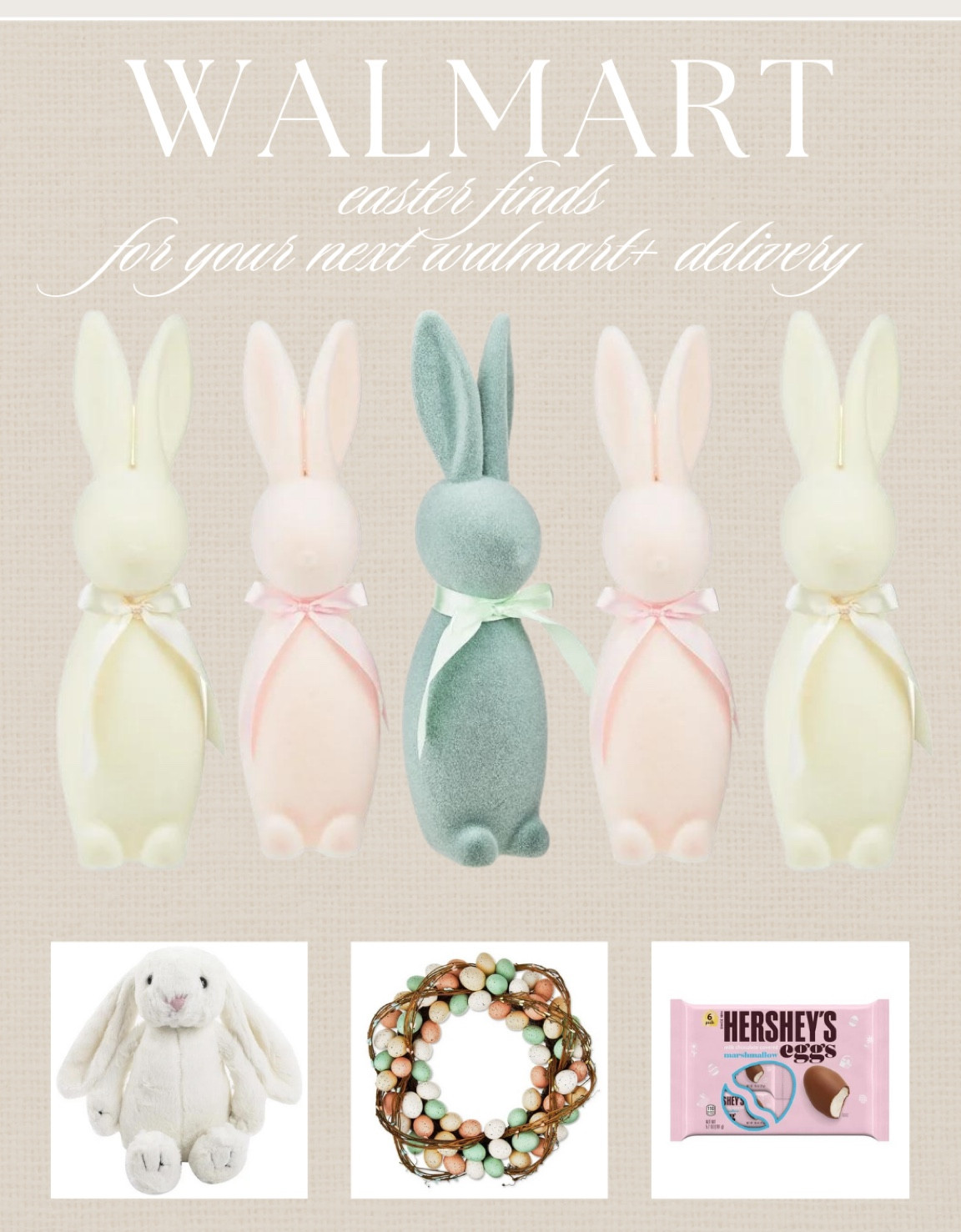 @Walmart Easter finds for your next Walmart+ order! + linking my Walmart+ membership so you can get your free 30 day trial! #walmartpartner

#easter #easterfinds #easterdecor #flockedbunnies #walmartplus #walmartfinds #walmarthome 

#LTKSeasonal #LTKhome #LTKkids
