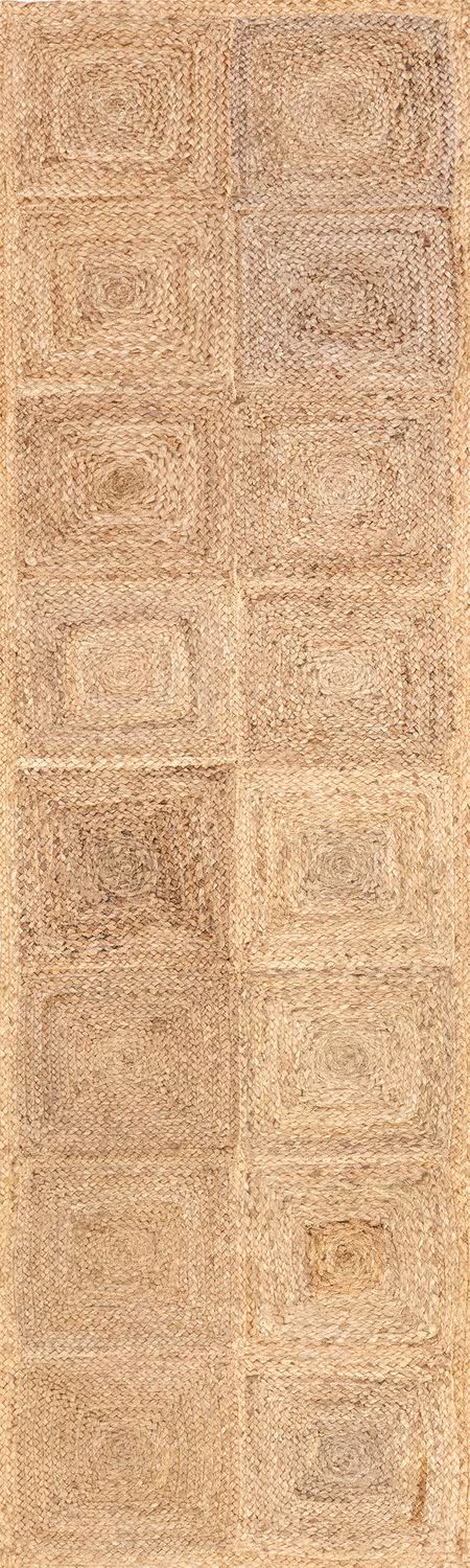 Natural Juniper Jute Tiled 2' x 8' Area Rug | Rugs USA