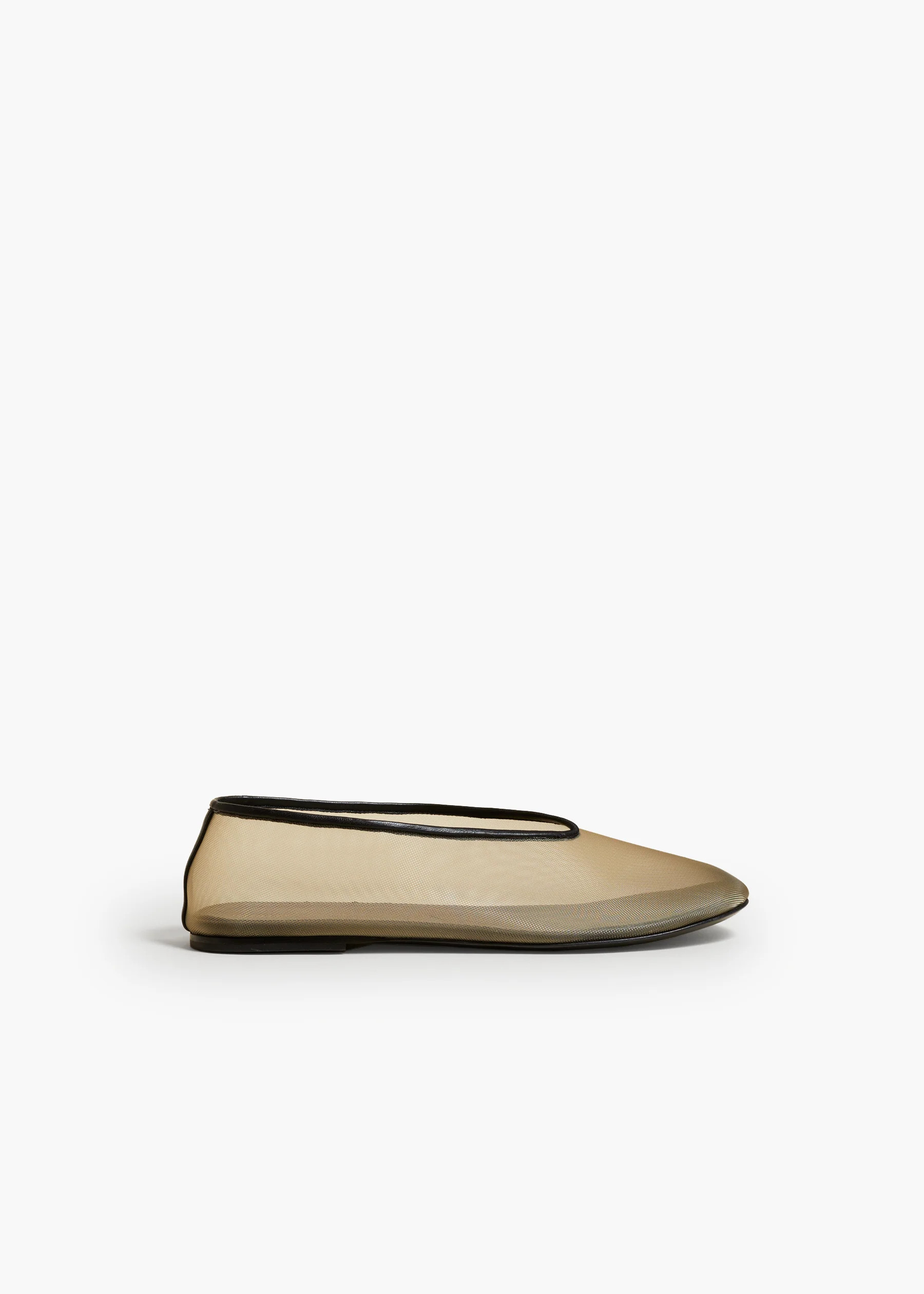 Marcy Flat in Beige Mesh | Khaite