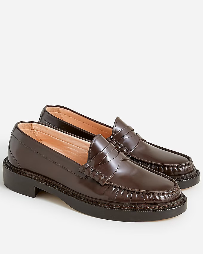 Rowan penny loafers in leather | J. Crew US