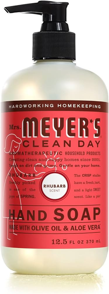 MRS. MEYER'S CLEAN DAY Hand Soap, Made with Essential Oils, Biodegradable Formula, Rhubarb, 12.5 ... | Amazon (US)