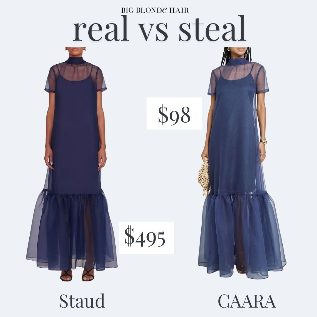Real vs Steal! Shop this look for less of this popular navy blue sheer maxi dress for less 

#LTKFindsUnder100