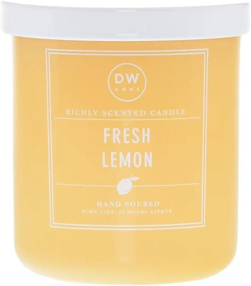 DW Home Fresh Lemon Scented Candle for Home, 9 oz, Medium Single Wick Candle Jar, Up to 33H Burn ... | Amazon (US)