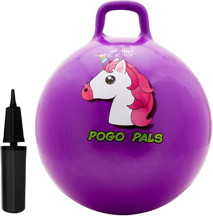Flybar Hopper Ball for Kids, Inflatable Bouncy Ride-On Ball w/Handle for Indoor & Outdoor Active ... | Amazon (US)