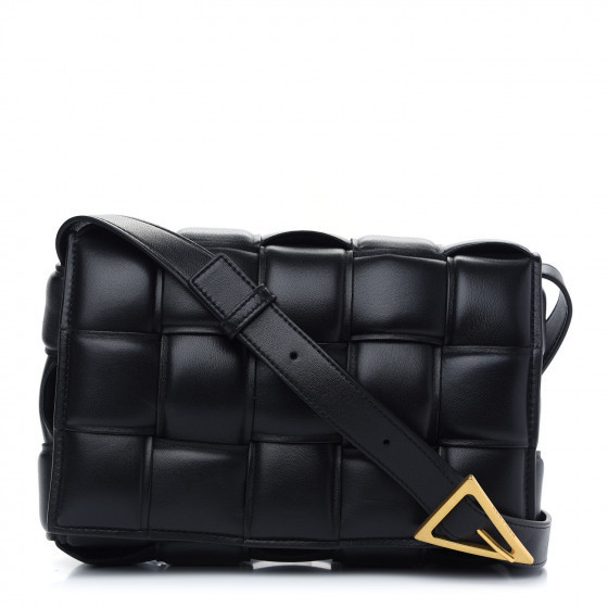 BOTTEGA VENETA Nappa Maxi Intrecciato Padded Cassette Crossbody Bag Black | Fashionphile