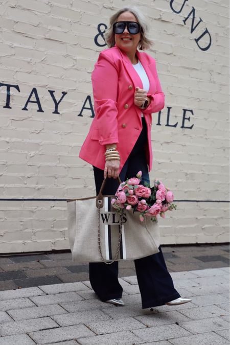 Walmart has the best pink outfits for Valentine’s Day. Pink blazer with gold buttons. 
Bootcut pull on Jeans size 12
Amazon faux flowers 

#LTKover40 #LTKGiftGuide #LTKmidsize