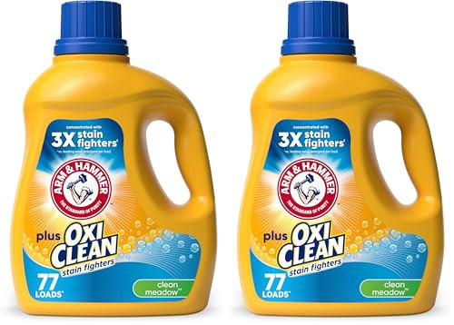 Arm & Hammer Liquid Laundry Detergent, Clean Meadow | 77 Loads | 100.5 Fl oz | Pack of 2 | With OxiClean | Amazon (US)