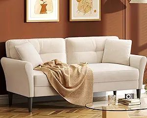 69" White Couch, Loveseat Sofa, Couches for Living Room, Comfy Sofas for Living Room 3min No Tool... | Amazon (US)