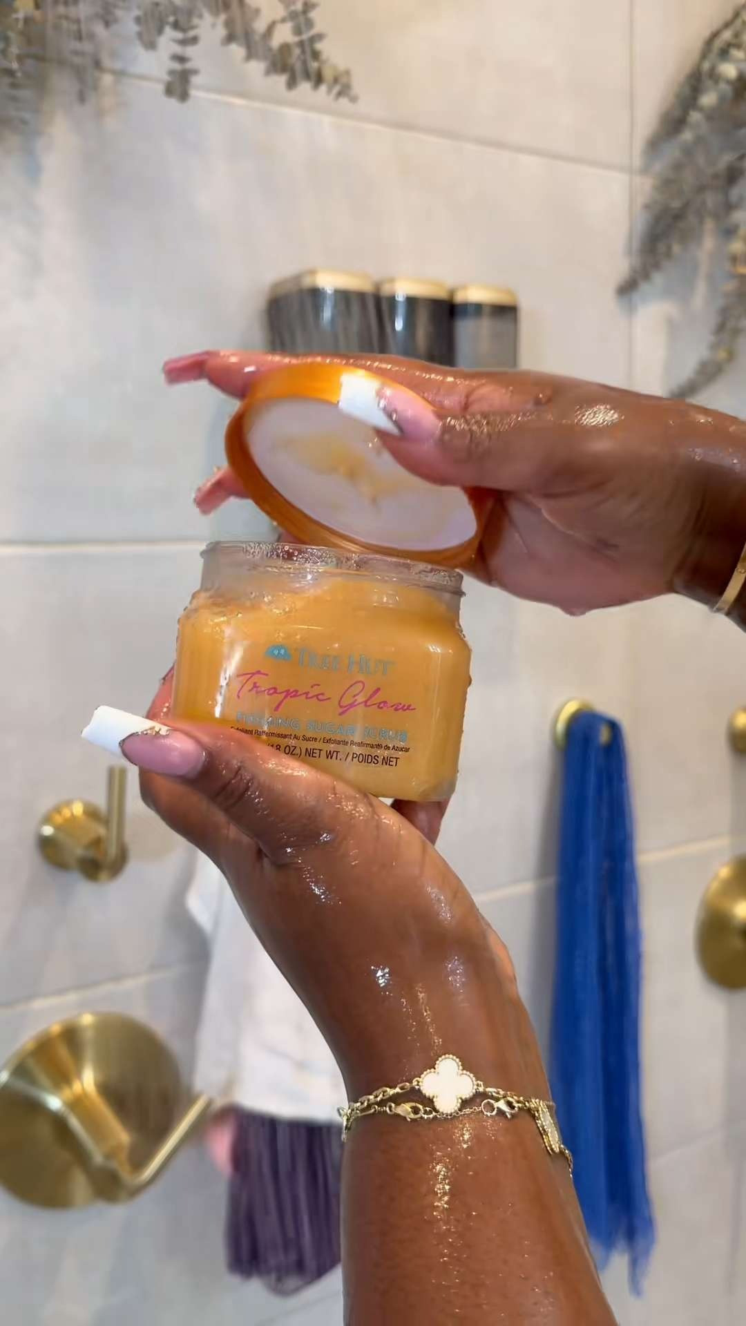 #TreeHutPartner My warm weather shower routine ☀️🤎 The Tropic Glow collection leaves my skin feeling so smooth and glowing, and the scent is absolutely unreal. @Tree Hut #treehut #showerroutine #summeressentials #selfcareroutine 

 #LTKselfcare #LTKBeauty