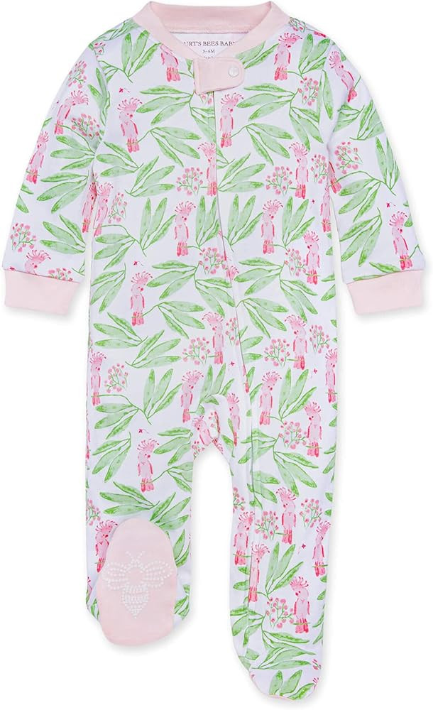 Burt's Bees Baby baby girls & Play, Organic One-piece Romper-jumpsuit Pj, Zip Front Footed Pajama... | Amazon (US)